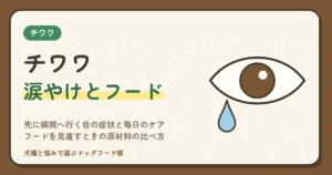 チワワの涙やけ｜先に病院へ行く目の症状と毎日のケア、フードを見直すときの原材料の比べ方